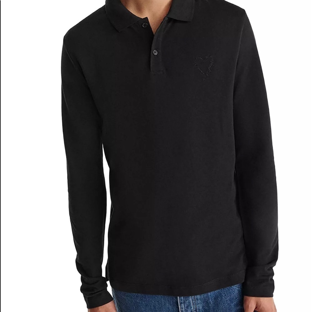 THE KOOPLES Supima Pique Cotton Long Sleeve Polo Shirt NEW​​​​​​​